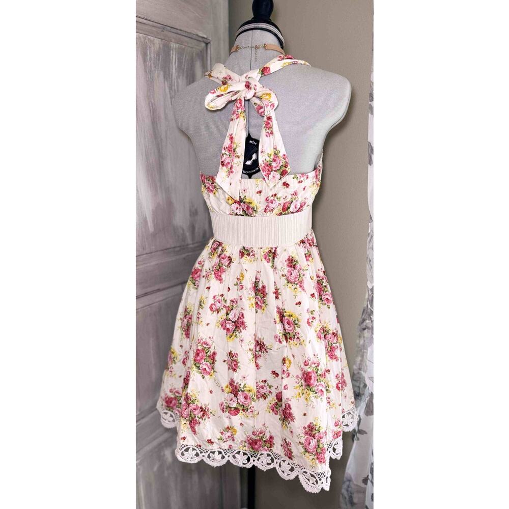Liz Lisa Halter Neck Floral Belted Dress Jfashion Latte Gyaru Himekaji Coquette - Picture 3 of 16